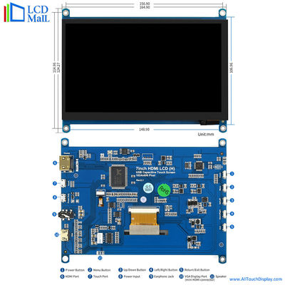 acheter Affichage TFT HDMI de 7 pouces 1024*600 points Interface HDM online manufacture