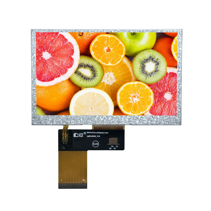 4.3" TFT Transmissive 480x272 280nits IPS Glass RGB 4,3 pouces Affichage LCD avec PCAB/CPT/RTP 1